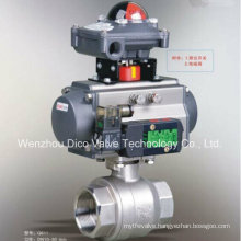 2 PCS Thread Pneumatic Actuator Ball Valve